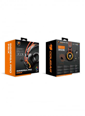 Immersa Pro Prix Gaming HeadsetFor PS4/PS5/XOne/XSeries/NSwitch/PC Black/Orange