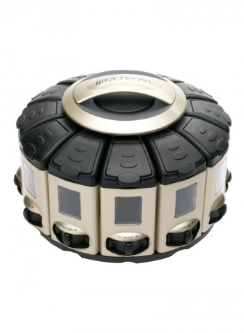 Select-A-Spice Auto-Measure Carousel Professional Series Black/Beige 9.6x9.6x7inch