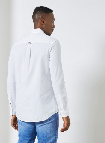 Flag Patch Pocket Shirt White