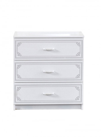 Flora 3-Drawer Dresser White 42.8x76.7x70.5cm
