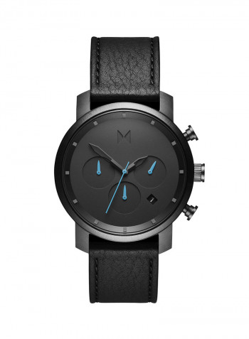 Men's Chrono Leather Strap Watch