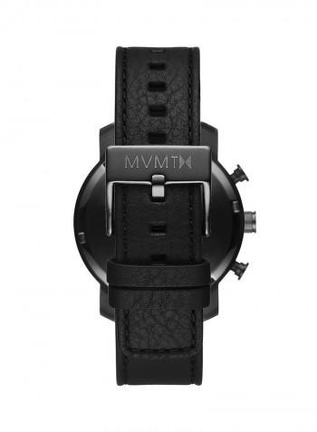 Men's Chrono Leather Strap Watch