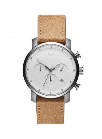 Men's Chrono Leather Strap Watch