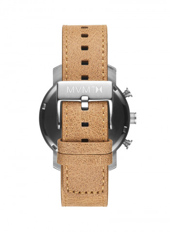 Men's Chrono Leather Strap Watch