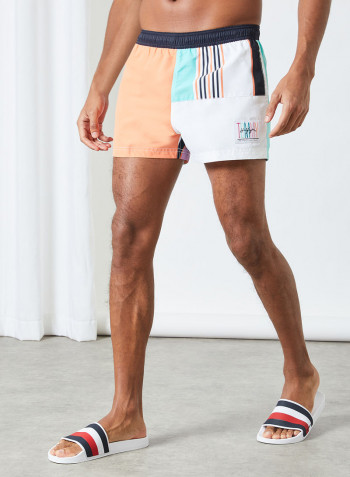 Colourblock Slim Fit Swim Shorts Multicolour