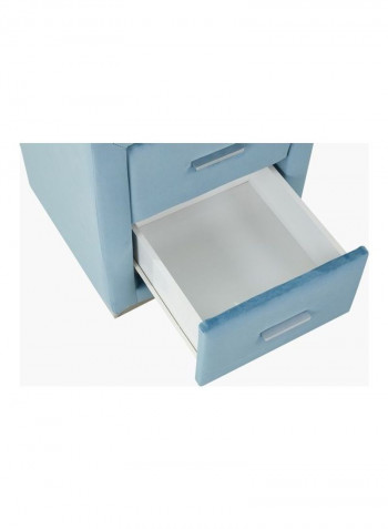 Taylor Upholstered Nightstand Blue 55.5 x 47cm