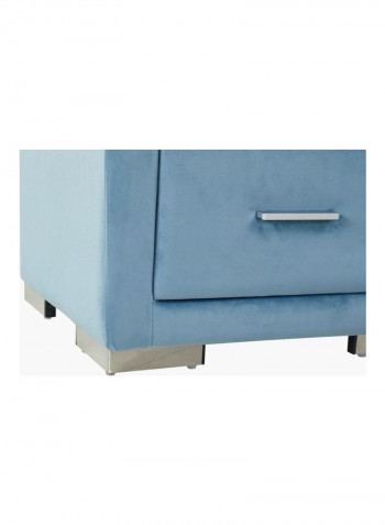 Taylor Upholstered Nightstand Blue 55.5 x 47cm