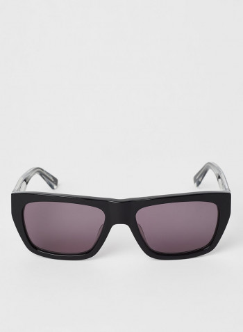 Men's Full Rimmed Rectangular Frame Sunglasses - Lens Size: 56 mm