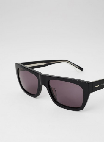 Men's Full Rimmed Rectangular Frame Sunglasses - Lens Size: 56 mm