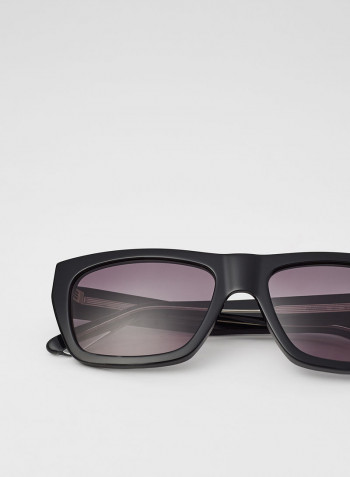 Men's Full Rimmed Rectangular Frame Sunglasses - Lens Size: 56 mm