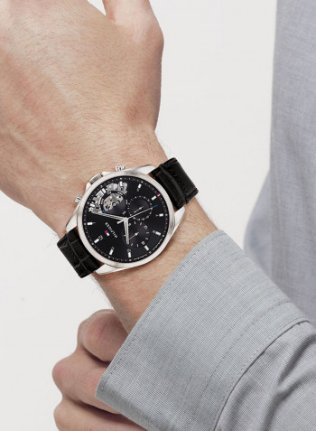 Men's Leather Analog Watch-1710449