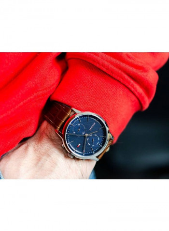 Men's Leather Analog Wrist Watch 1710436