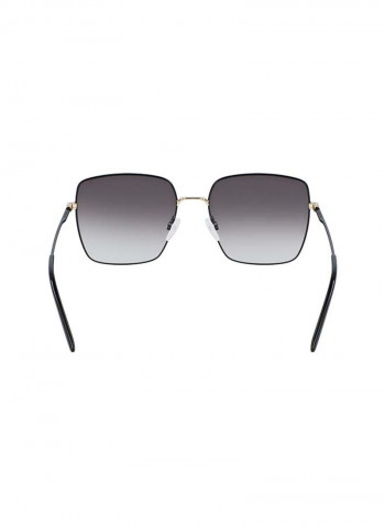 Women's Full Rimmed Square Frame Sunglasses - Lens Size: 58 mm