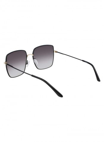 Women's Full Rimmed Square Frame Sunglasses - Lens Size: 58 mm