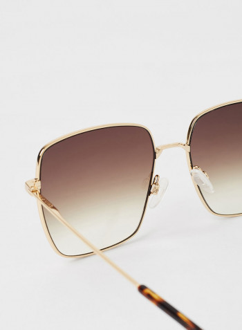 Women's Full Rimmed Square Frame Sunglasses - Lens Size: 58 mm
