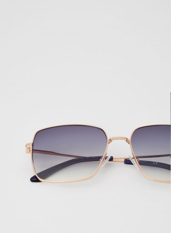 Women's Full Rimmed Square Frame Sunglasses - Lens Size: 58 mm