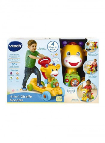 4 In 1 Giraffe Plastic Scooter