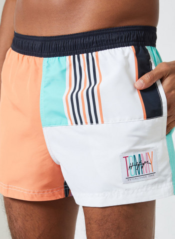 Colourblock Slim Fit Swim Shorts Multicolour