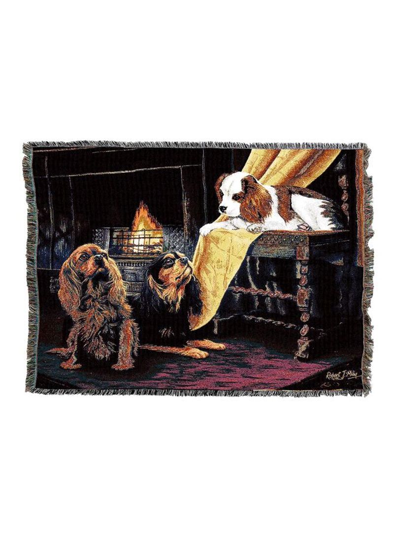 Cotton Woven Tapestry Throw Blanket Cavalier King 1