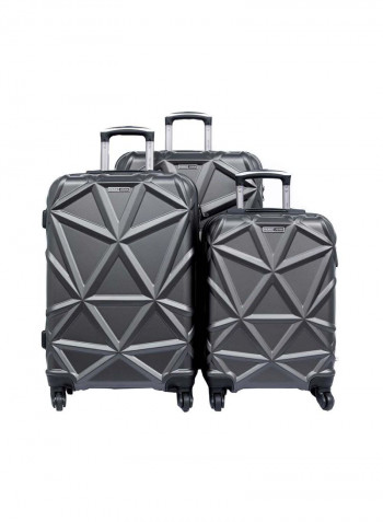 Matrix Hardside 3 Piece Luggage Trolley Set Grey