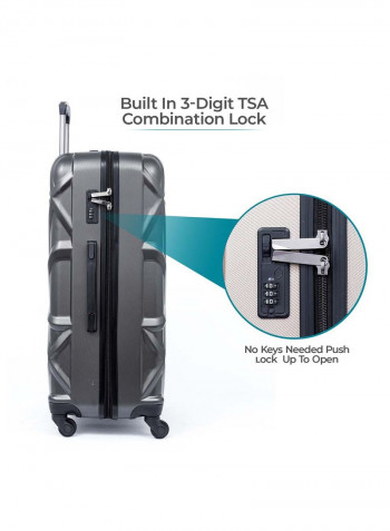 Matrix Hardside 3 Piece Luggage Trolley Set Grey