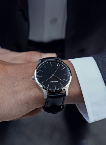 Men's 40 Series Leather Strap Watch