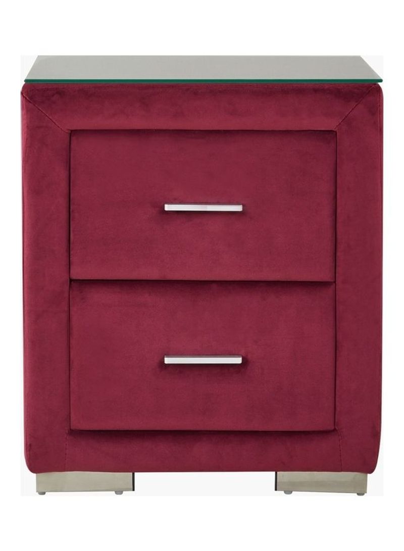 Taylor Upholstered Nightstand Red 55.5 x 47cm