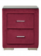Taylor Upholstered Nightstand Red 55.5 x 47cm reviews Taylor Upholstered Nightstand Red 55.5 x 47cm