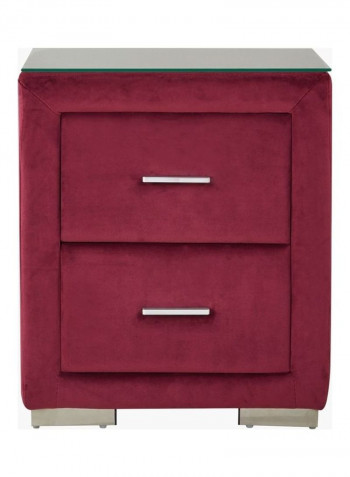 Taylor Upholstered Nightstand Red 55.5 x 47cm