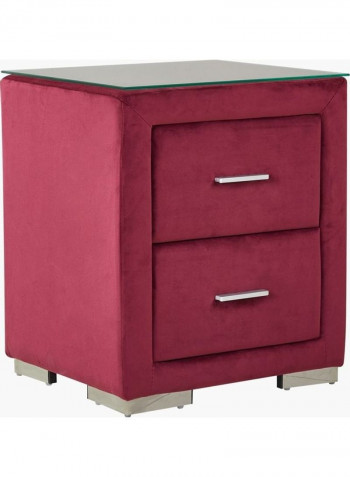 Taylor Upholstered Nightstand Red 55.5 x 47cm