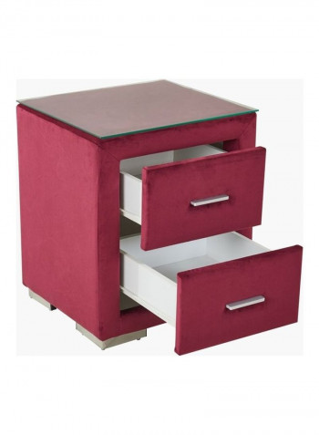 Taylor Upholstered Nightstand Red 55.5 x 47cm
