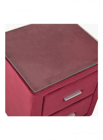 Taylor Upholstered Nightstand Red 55.5 x 47cm