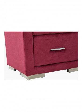 Taylor Upholstered Nightstand Red 55.5 x 47cm