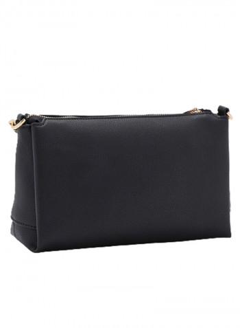 Darlena Front Tab Crossbody Bag Black