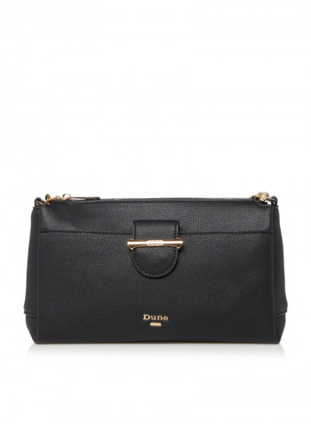 Darlena Front Tab Crossbody Bag Black