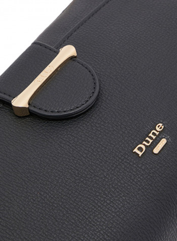 Darlena Front Tab Crossbody Bag Black