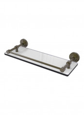 Dottingham Gallery Rail Glass Shelf Silver/Clear 5x16x0.375inch