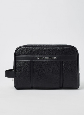 Downtown Metal Logo Washbag Black