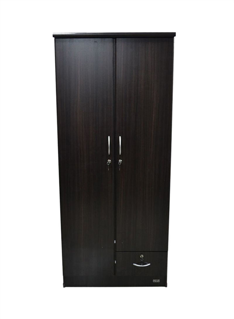 2-Door Cupboard Black 180x80x40centimeter