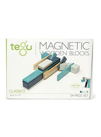 24 Piece Tegu Magnetic Wooden Block Set 2x14inch