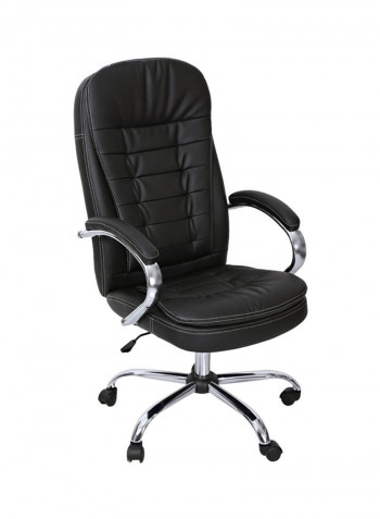 Double Cushioned Office Chair Black 85x65x85centimeter
