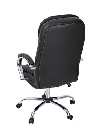 Double Cushioned Office Chair Black 85x65x85centimeter