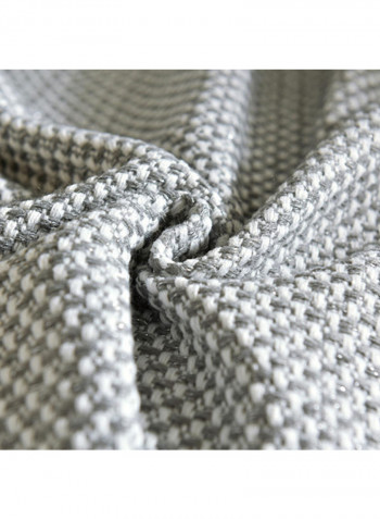 Modern Graceful Tassel Cozy Knitted Blanket Polyester Grey 130x200centimeter