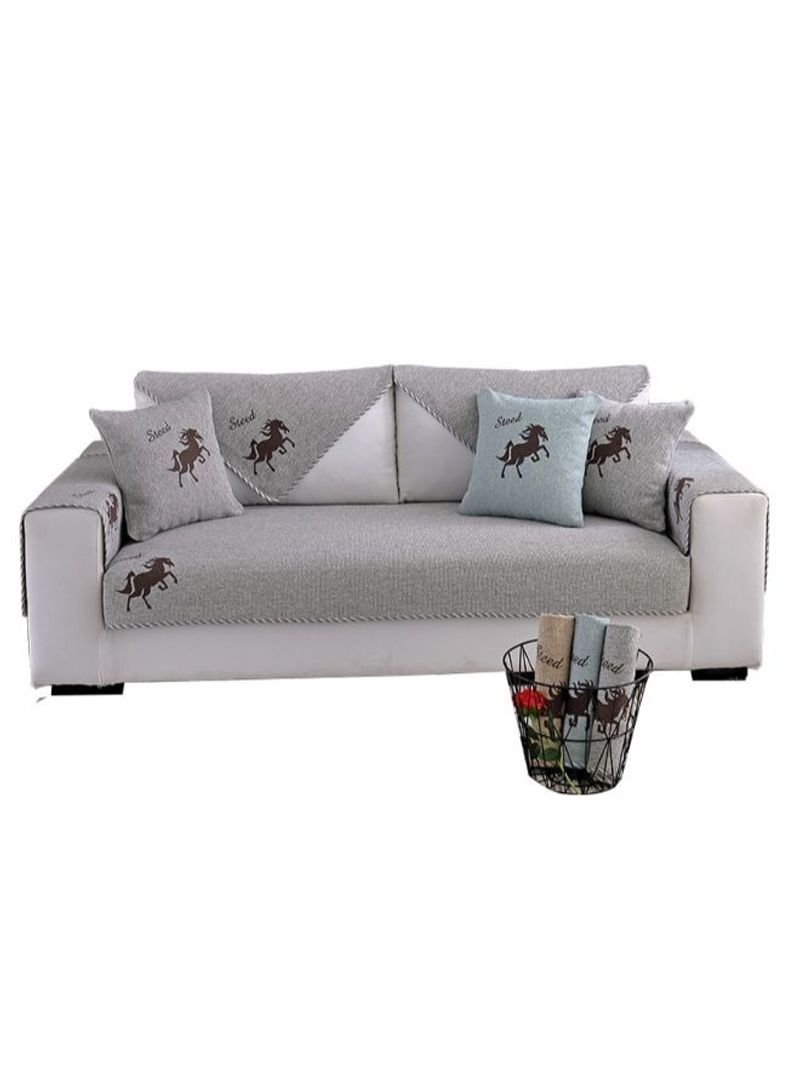 Modern Style Sofa Slipcover Grey