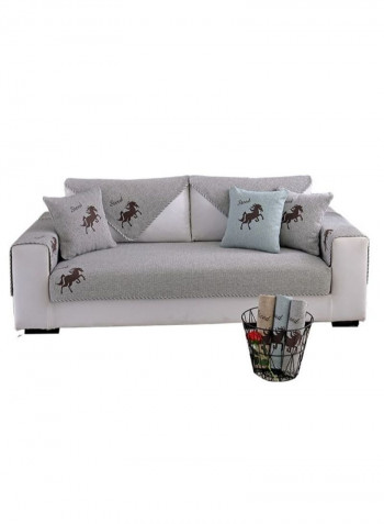 Modern Style Sofa Slipcover Grey