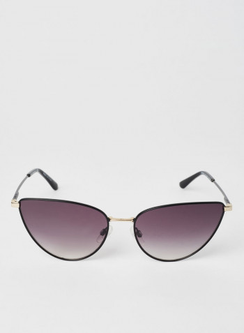 Women's Full-Rim Metal Cat Eye Sunglasses - Lens Size: 58 mm