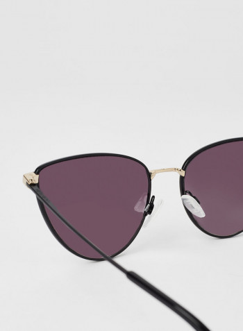 Women's Full-Rim Metal Cat Eye Sunglasses - Lens Size: 58 mm