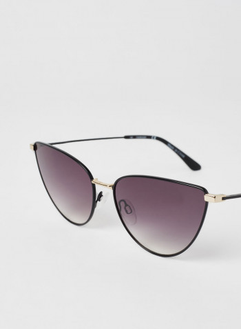 Women's Full-Rim Metal Cat Eye Sunglasses - Lens Size: 58 mm