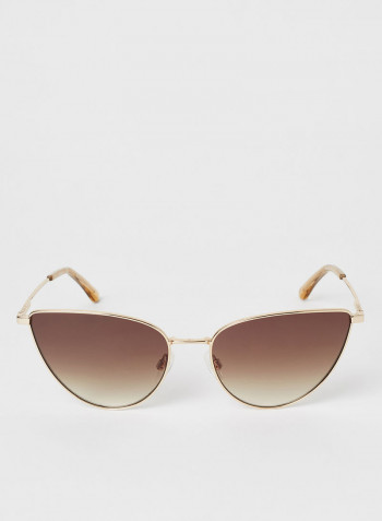 Women's Full-Rim Metal Cat Eye Sunglasses - Lens Size: 58 mm