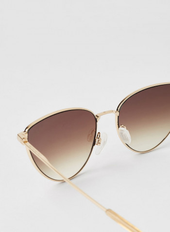 Women's Full-Rim Metal Cat Eye Sunglasses - Lens Size: 58 mm